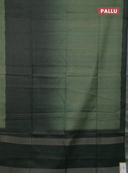 Green & Bottle Green Chappa Saree  - Ombre