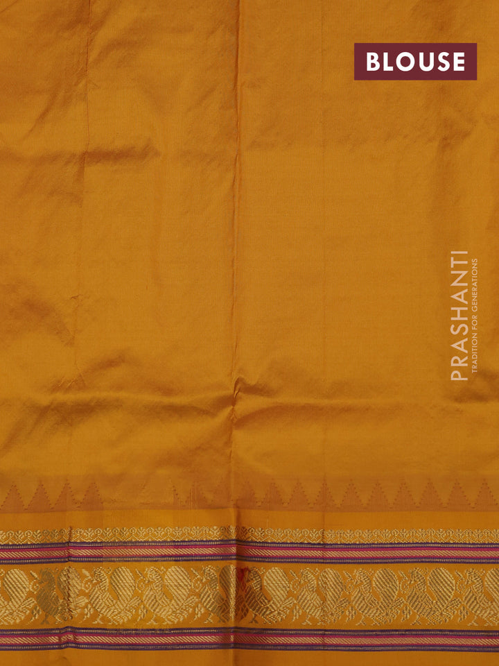 Pink & Mustard Yellow Narayanpet Silk Saree