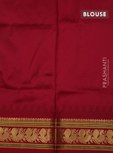 Green & Maroon Narayanpet Silk Saree