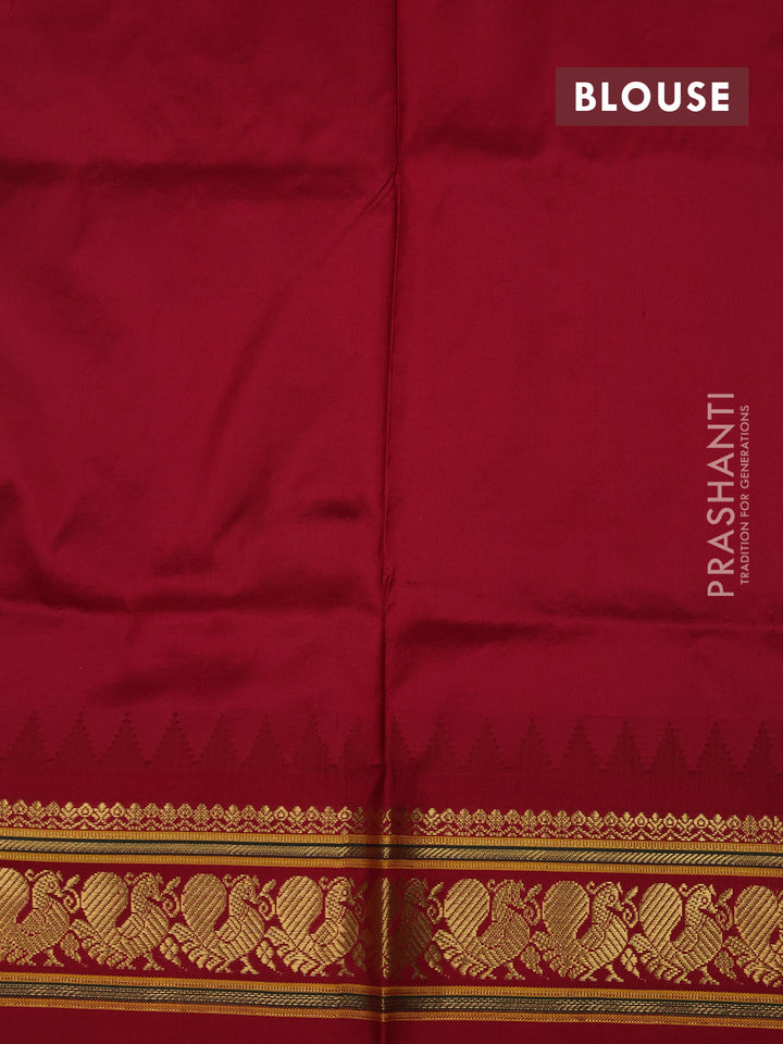 Green & Maroon Narayanpet Silk Saree