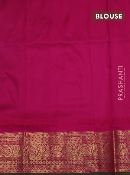 Cs Blue & Pink Narayanpet Silk Saree