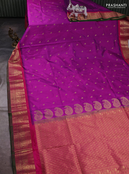Purple & Pink Narayanpet Silk Saree