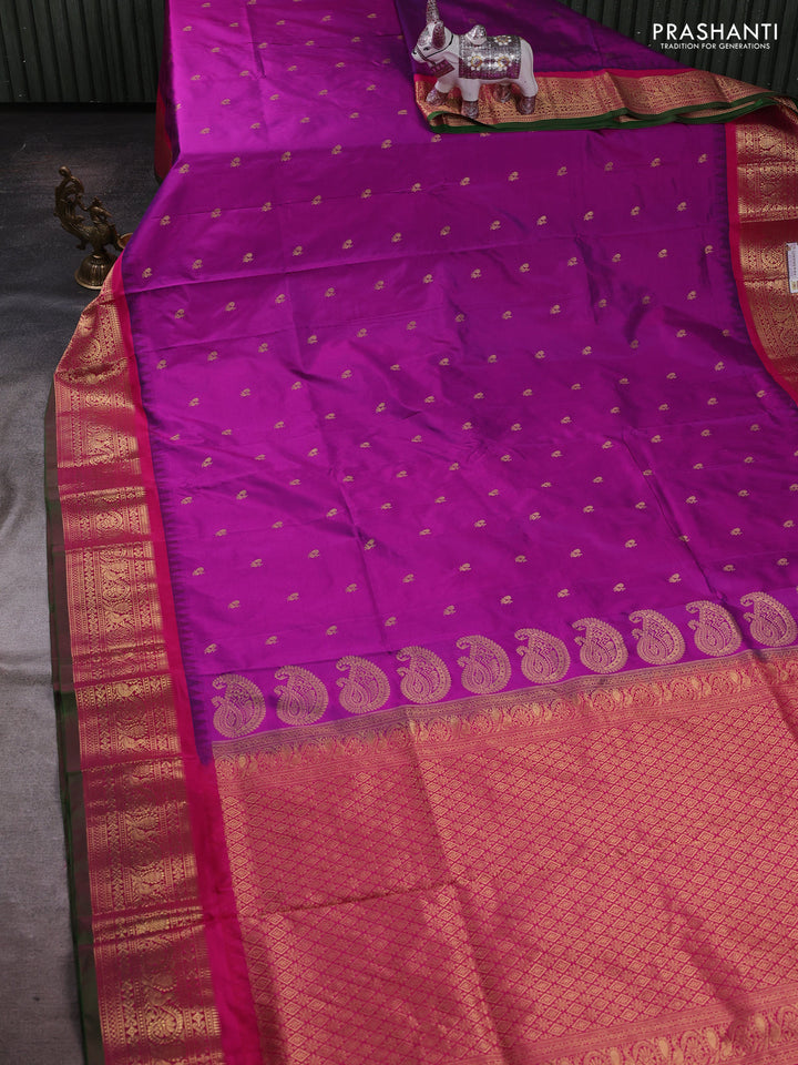 Purple & Pink Narayanpet Silk Saree