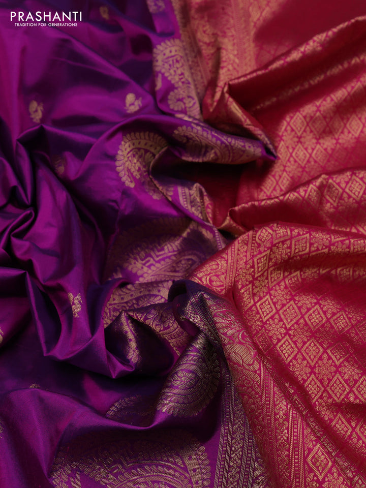 Purple & Pink Narayanpet Silk Saree