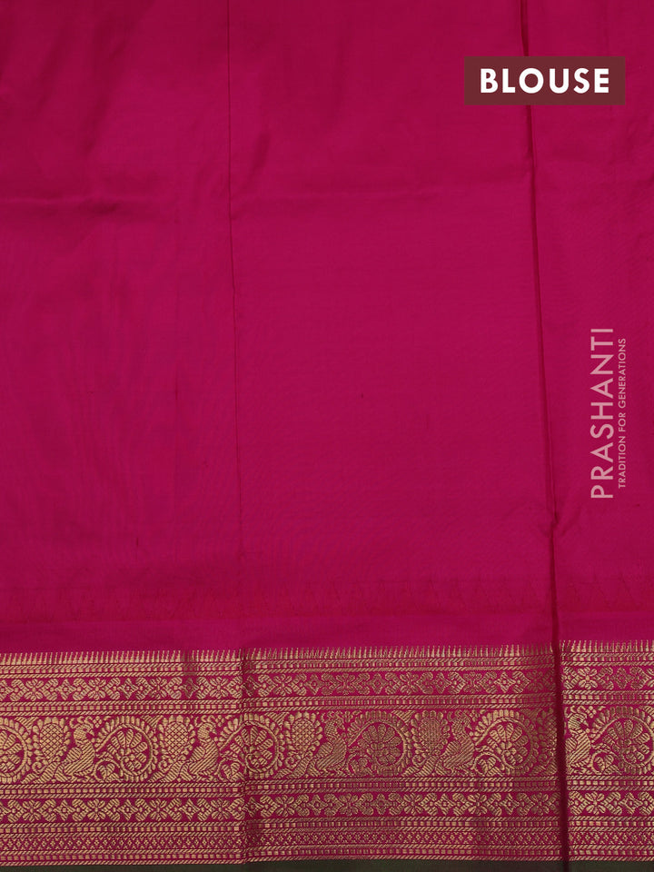 Purple & Pink Narayanpet Silk Saree