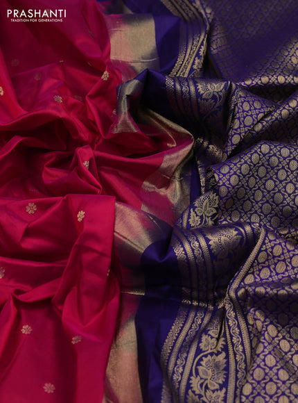 Pink & Blue Narayanpet Silk Saree