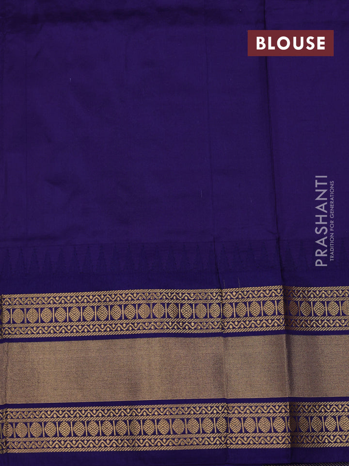 Pink & Blue Narayanpet Silk Saree