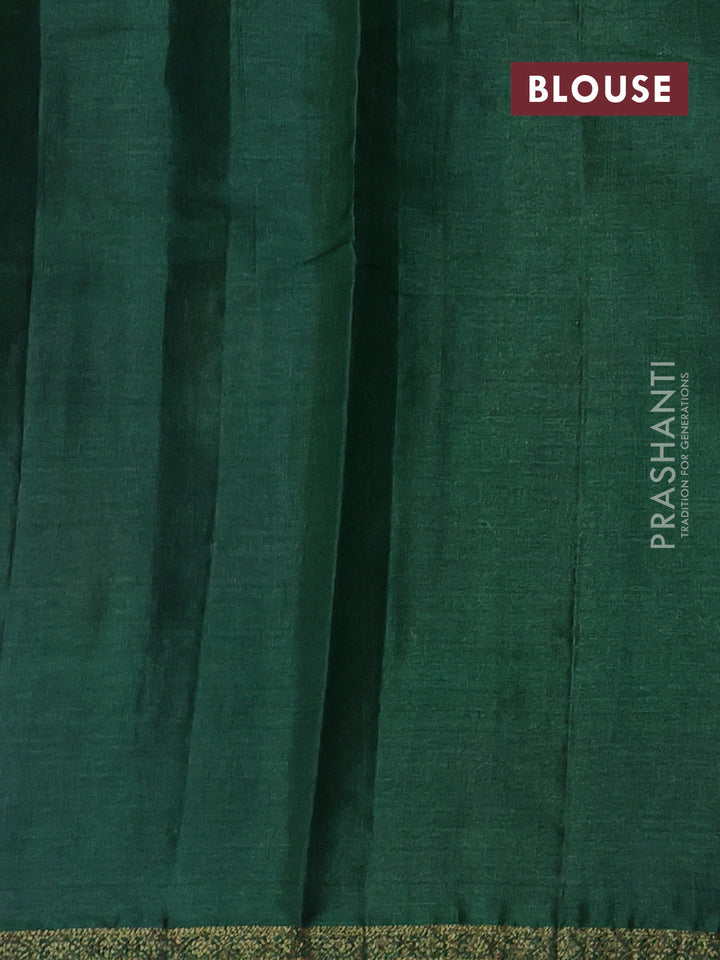 Purple & Green Banarasi Tussar Silk Saree