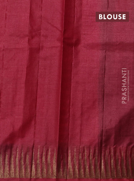 Green & Maroon Banarasi Tussar Silk Saree