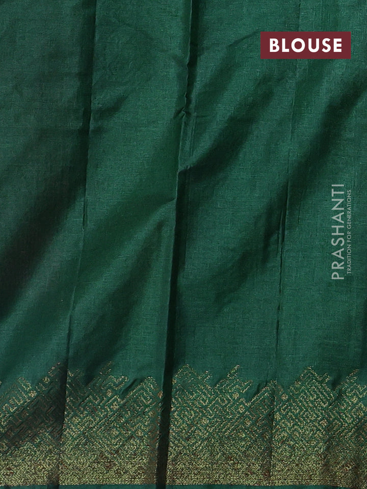 Pink & Green Banarasi Tussar Silk Saree