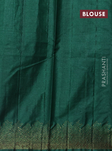 Purple & Green Banarasi Tussar Silk Saree