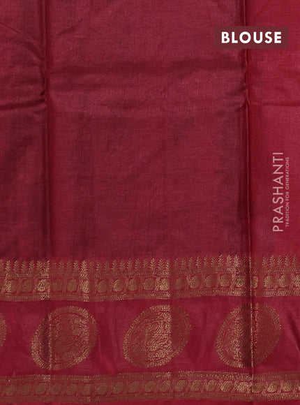 Green & Red Banarasi Tussar Silk Saree