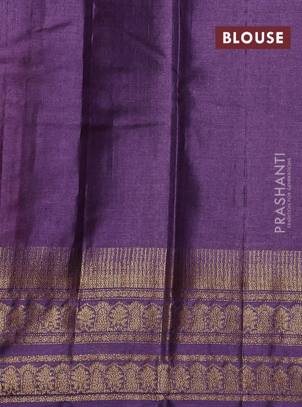 Maroon & Purple Banarasi Tussar Silk Saree