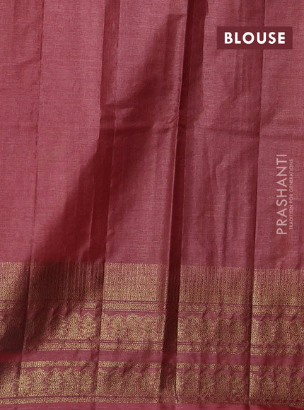 Brown & Rust Banarasi Tussar Silk Saree