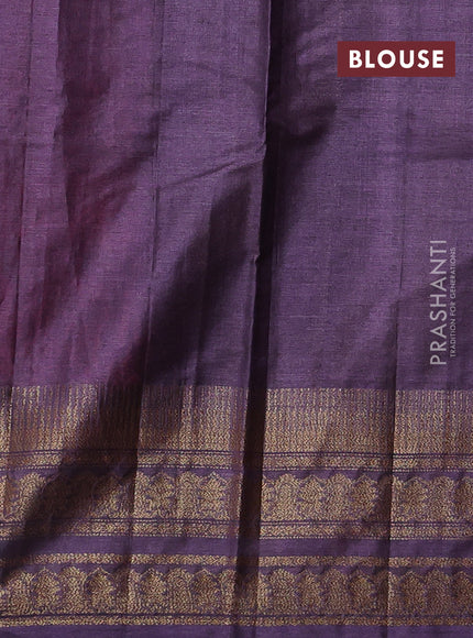 Rustic Orange & Wine Banarasi Tussar Silk Saree