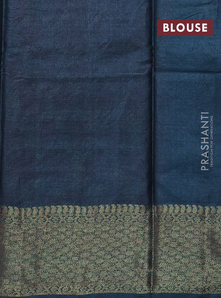 Maroon & Peacock Green Banarasi Tussar Silk Saree