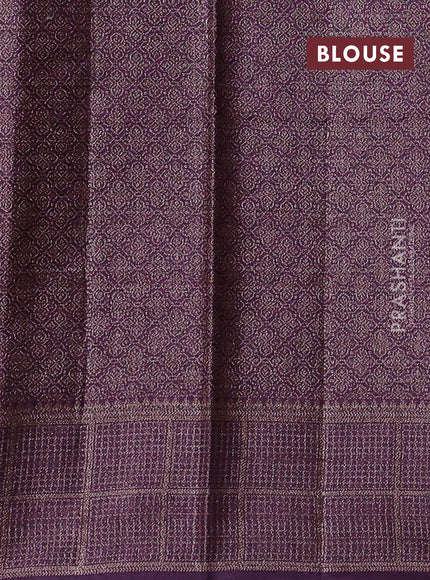 Rustic Orange & Wine Banarasi Tussar Silk Saree