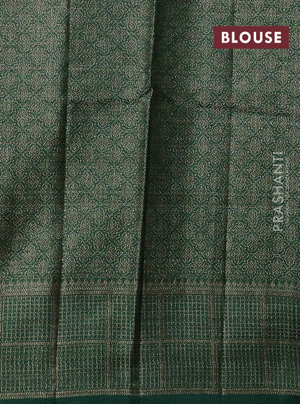 Pink & Green Banarasi Tussar Silk Saree