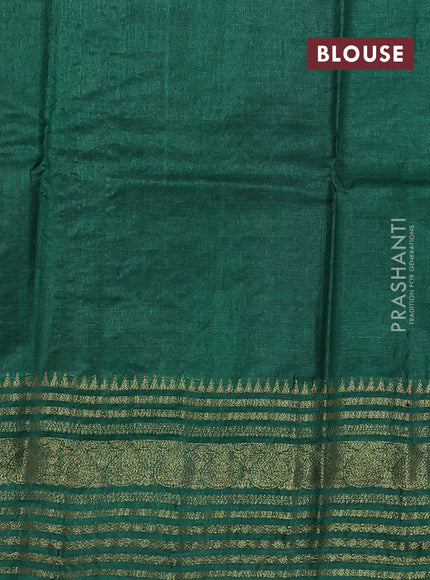 Purple & Green Banarasi Tussar Silk Saree