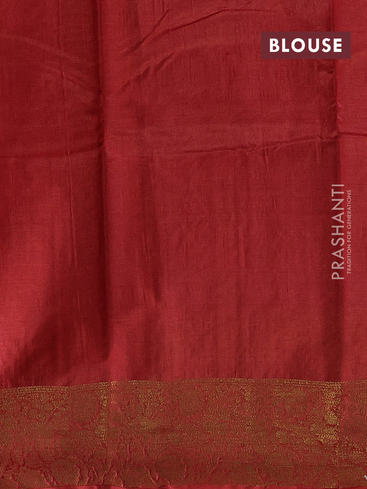 Pink & Rust Banarasi Tussar Silk Saree