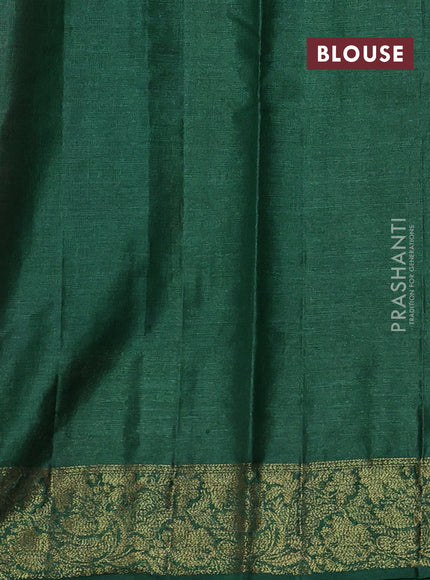 Maroon & Green Banarasi Tussar Silk Saree