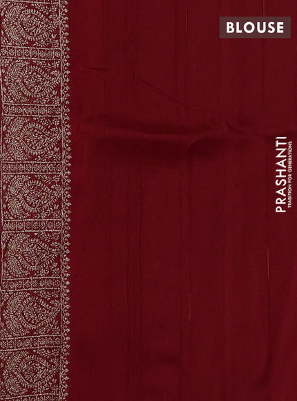 Red Banarasi Semi Raw Silk Saree