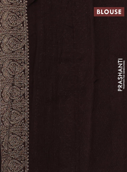 Coffee Brown Banarasi Semi Raw Silk Saree