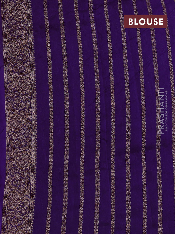 Purple Banarasi Semi Raw Silk Saree