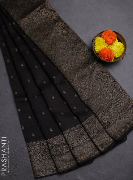 Coffee Brown Banarasi Semi Raw Silk Saree