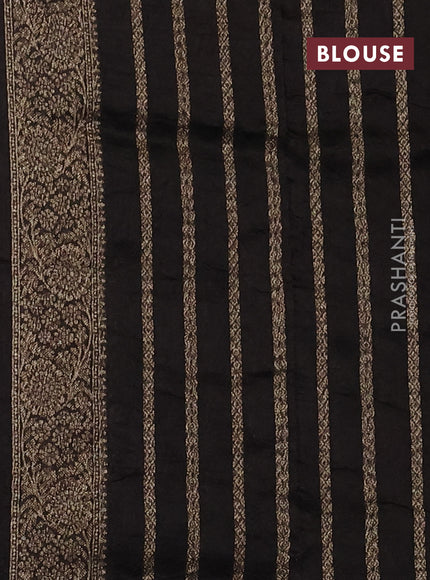 Coffee Brown Banarasi Semi Raw Silk Saree
