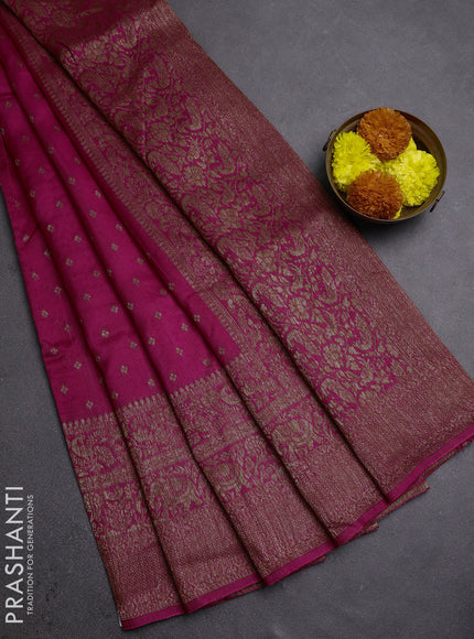Pink Banarasi Semi Raw Silk Saree