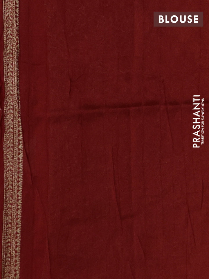 Rustic Orange Banarasi Semi Raw Silk Saree