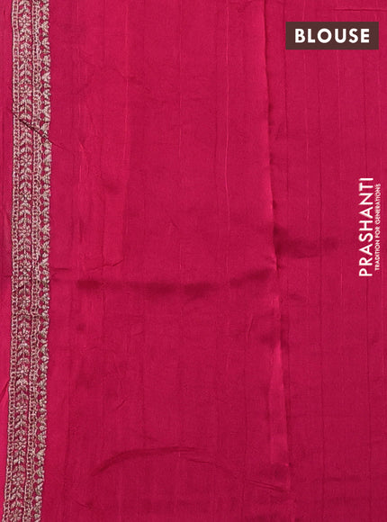 Candy Pink Banarasi Semi Raw Silk Saree