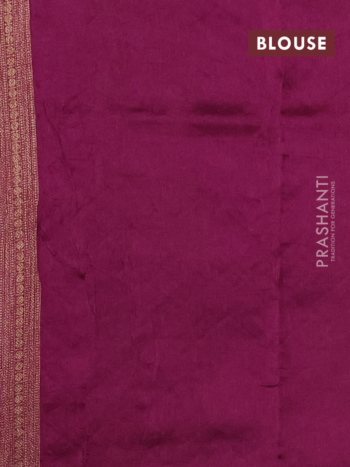 Purple Banarasi Semi Raw Silk Saree