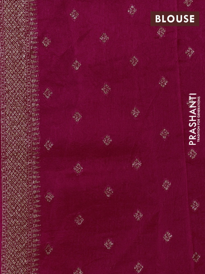 Pink Banarasi Semi Raw Silk Saree