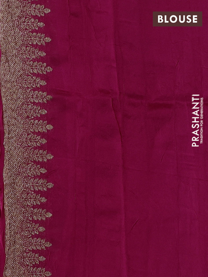 Pink Banarasi Semi Raw Silk Saree