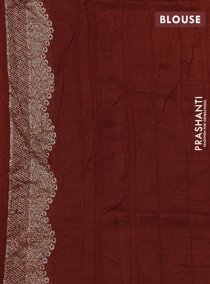 Rustic Orange Banarasi Semi Raw Silk Saree