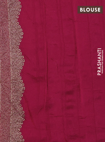 Pink Banarasi Semi Raw Silk Saree