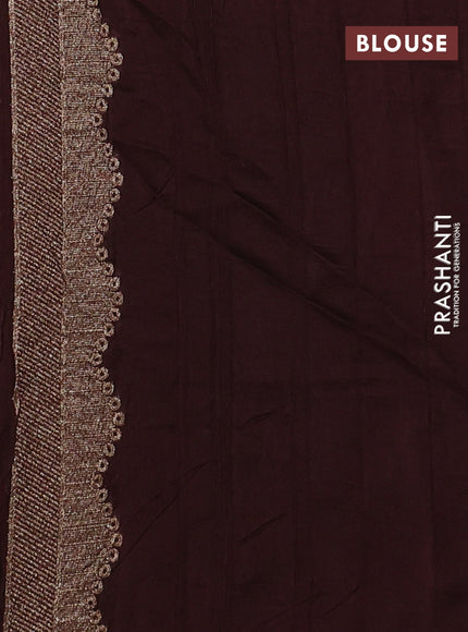 Coffee Brown Banarasi Semi Raw Silk Saree
