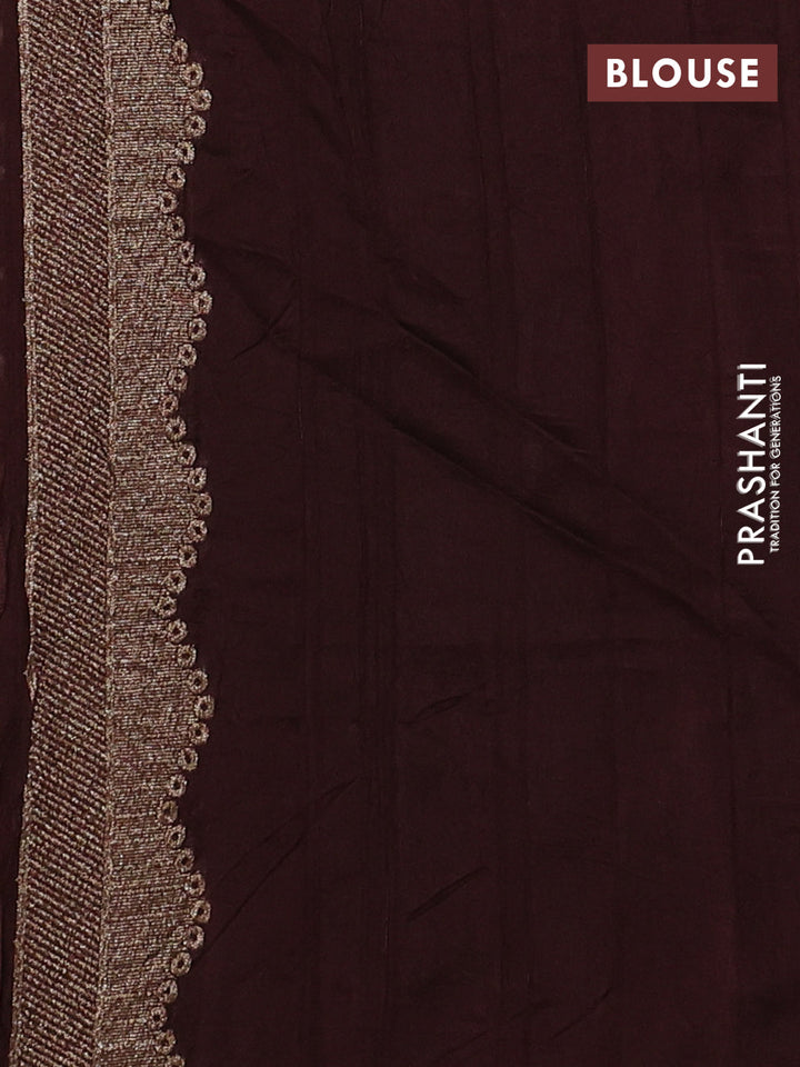 Coffee Brown Banarasi Semi Raw Silk Saree
