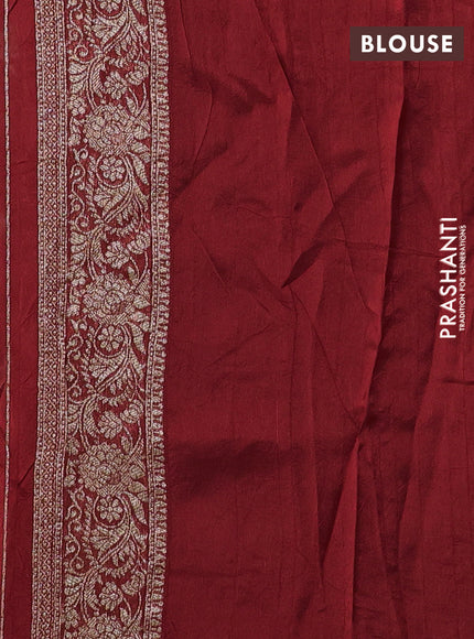 Rustic Orange Banarasi Semi Raw Silk Saree