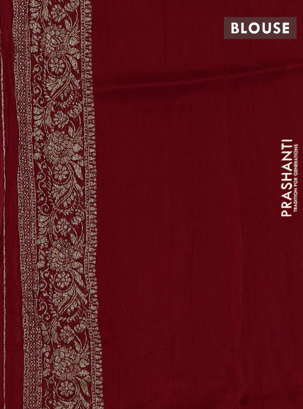 Red Banarasi Semi Raw Silk Saree