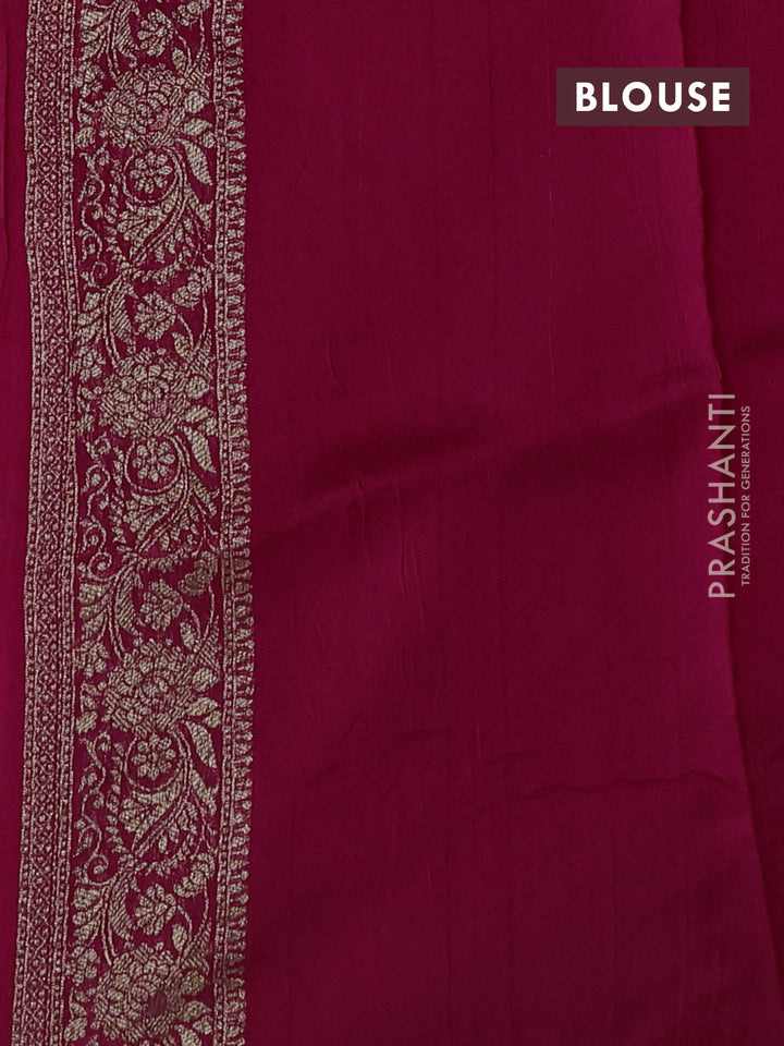 Pink Banarasi Semi Raw Silk Saree