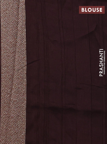 Maroon Banarasi Semi Raw Silk Saree