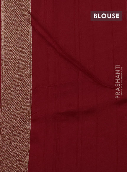 Red Banarasi Semi Raw Silk Saree