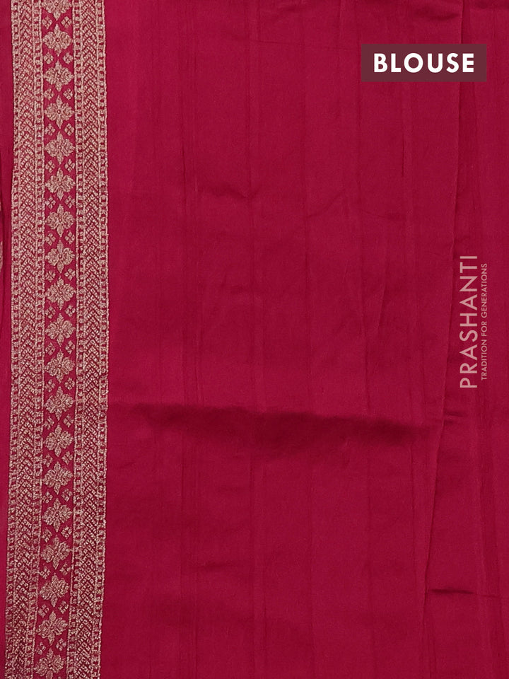 Pink Banarasi Semi Raw Silk Saree