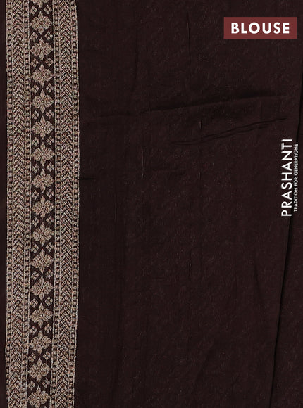 Coffee Brown Banarasi Semi Raw Silk Saree