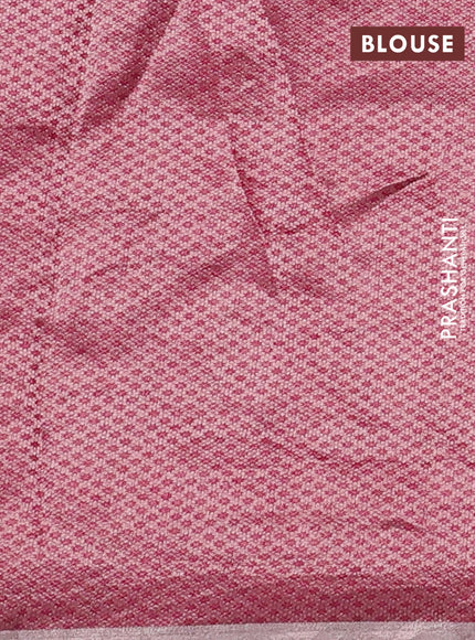 Pink Pure Organza Silk - Zari Weaving