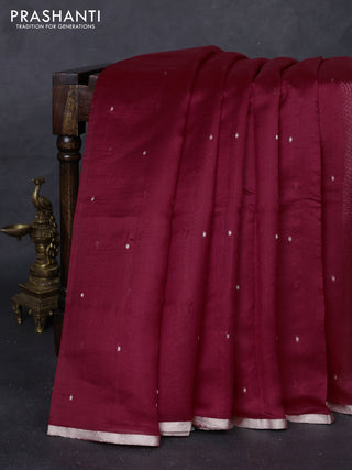 Red Pure Organza Silk - Zari Weaving
