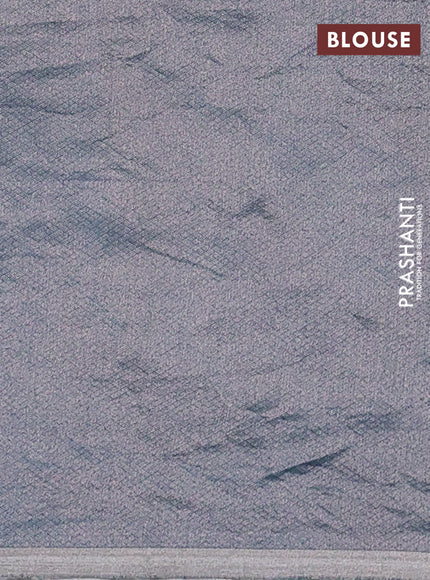 Peacock Blue Pure Organza Silk - Zari Weaving